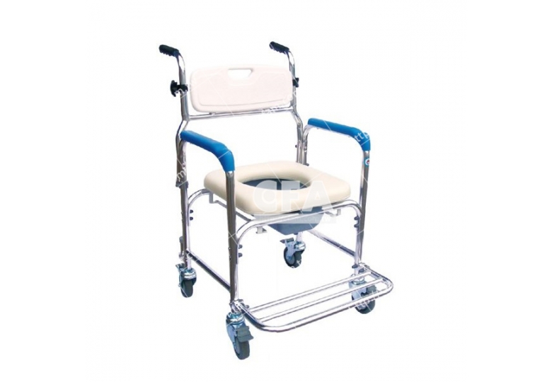 免運【好鄰居】AL102W 附輪鋁製便器椅